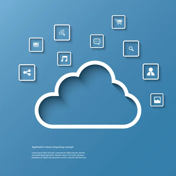 Infografica vettoriale del concetto di cloud computing — Vettoriale Stock