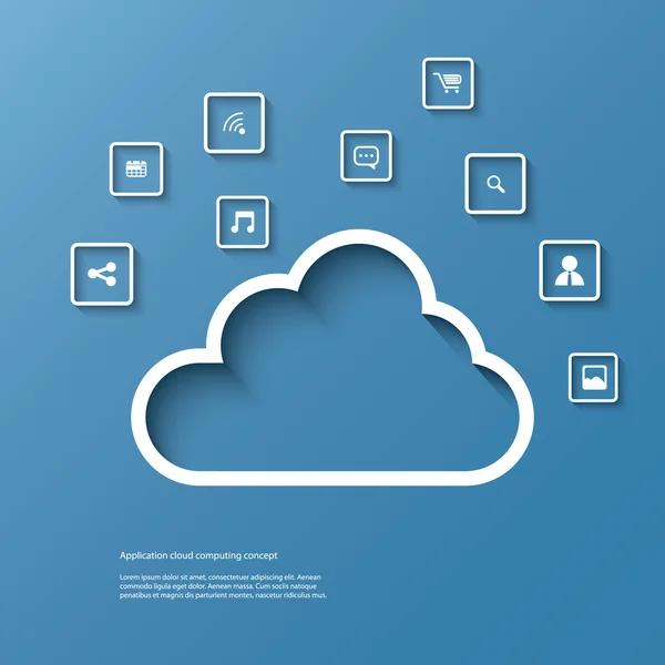 Cloud computing begreppet vektor infographics — Stock vektor