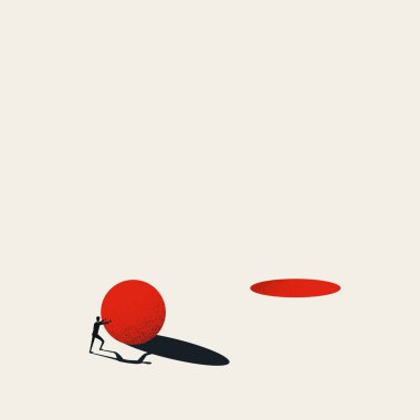 İş başarısı ve başarı vektörü konsepti. Hedefin, hedefin, hedefin ve tutkunun sembolü. En düşük tasarım eps10 illüstrasyon.