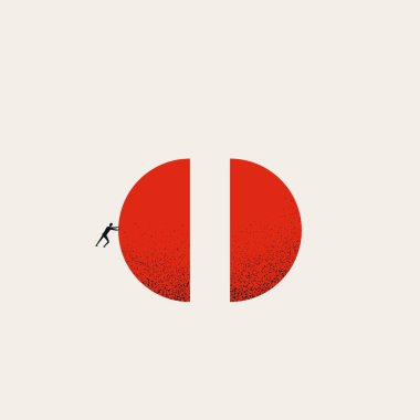 Güçlü lider, iş vektörü konsepti. Başarının, başarının, liderliğin sembolü. En düşük tasarım eps10 illüstrasyon