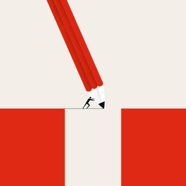 Yaratıcı iş çözümü, meydan okuma vektörü kavramının üstesinden gelmek. Yaratıcılığın sembolü, başarı. En düşük tasarım eps10 illüstrasyon