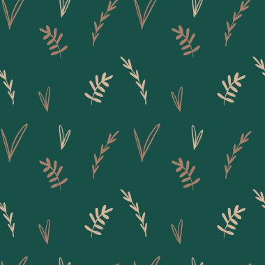 Yeşil arka planda kusursuz vektör deseni