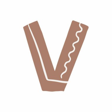 Vector Illustration of letter V. Flat icon