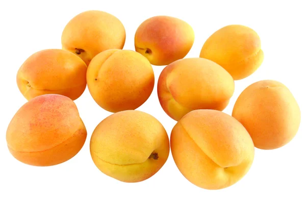 Zehn fruchtige Aprikosen - optional — Stockfoto