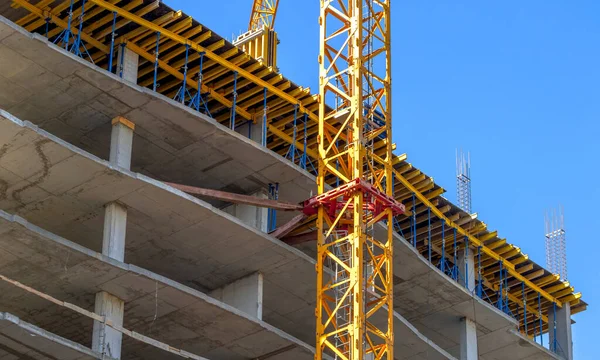 Turmbau Ausrüstung Baukran Nahaufnahme Struktur Der Entwicklungsausrüstung Foto — Stockfoto