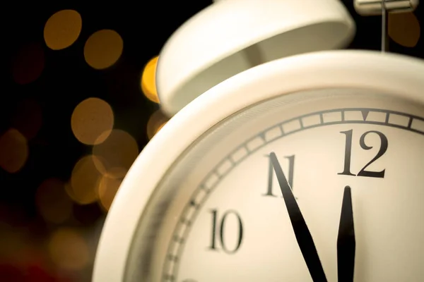 Fem Minuter Midnatt Midnattsräkning Ner Till Nyår 2022 Närbild — Stockfoto