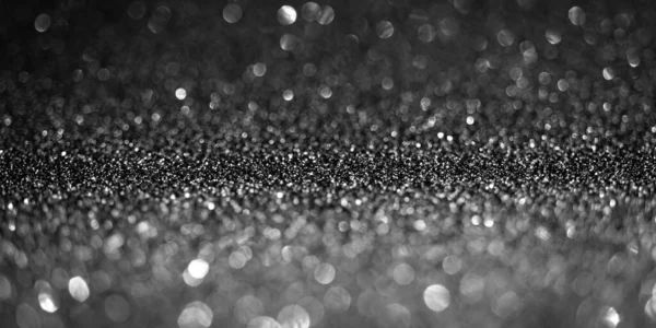 Zwarte Glitterlichten Glanzende Sprankelingen Bokeh Effecten Gloeiend Oppervlak Selectieve Focus — Stockfoto