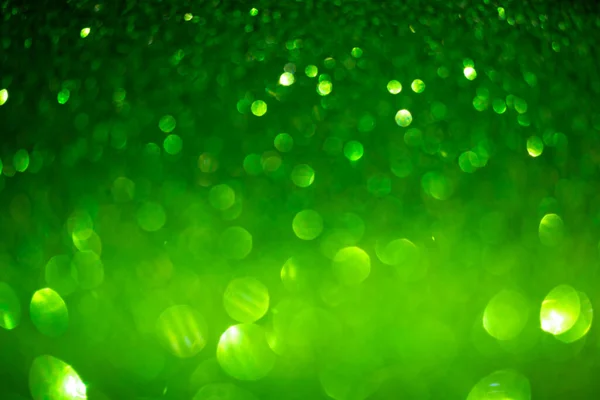 Fondo Verde Brillante Brillos Navidad Textura Con Bokeh Luces Brillantes —  Fotos de Stock