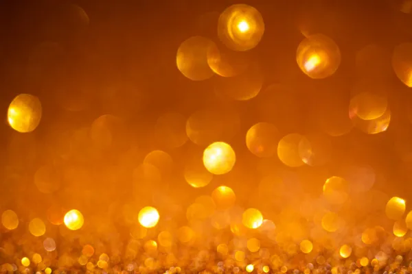 Orange Bokeh Bakgrund Vintage Glitter Ljus Glödande Jul Effekter Bakgrund — Stockfoto