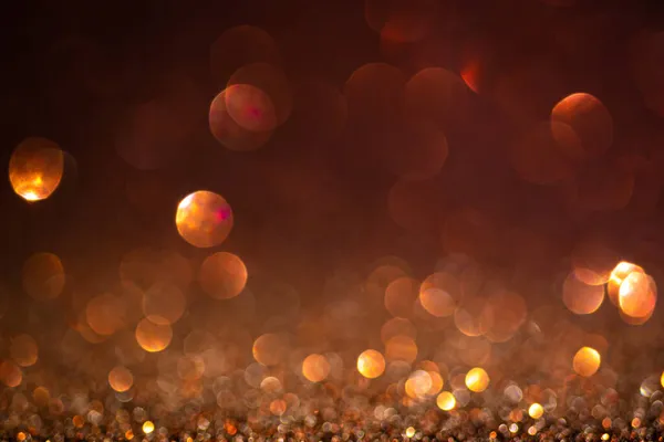 Mörkbrun Bokeh Bakgrund Vintage Glitter Ljus Jul Glödande Effekter Bakgrund — Stockfoto