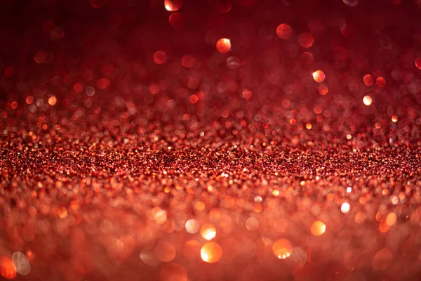 Luces Purpurina Roja Brillos Brillantes Efectos Bokeh Superficie Brillante Enfoque —  Fotos de Stock