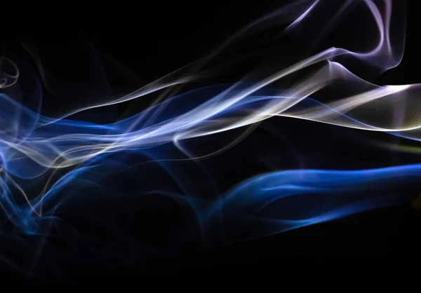 Fluxo Fumaça Azul Movimento Fundo Abstrato — Fotografia de Stock