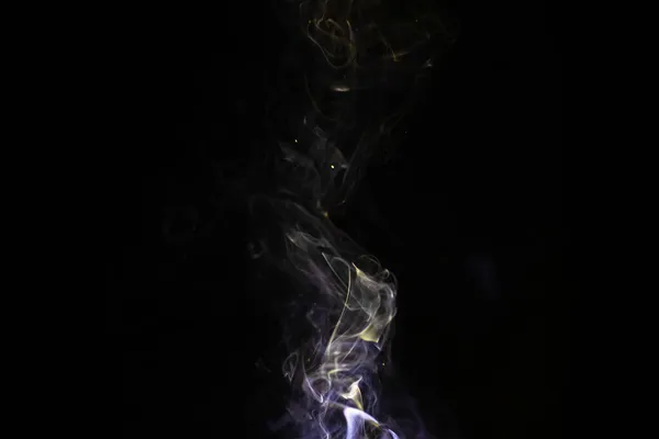 Rookeffect Zwarte Achtergrond Mist Neveltextuur Abstract Stromend — Stockfoto