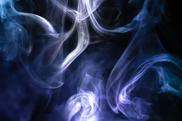 Fond Fumée Bleue Qui Coule Fond Abstrait Texture Brouillard — Photo