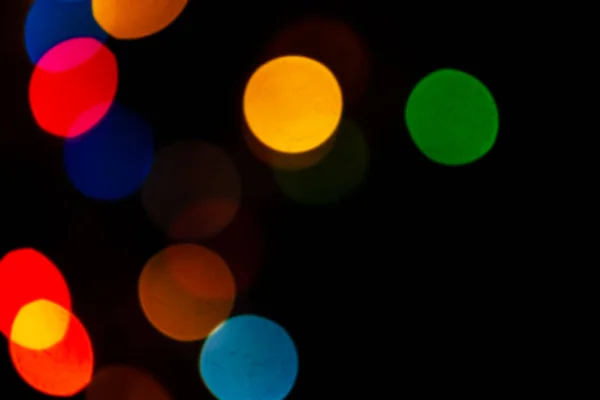 Kleurrijke Bokeh Lichten Achtergrond Wazig Kerstverlichting Voor Vakantie Decoratie Foto — Stockfoto