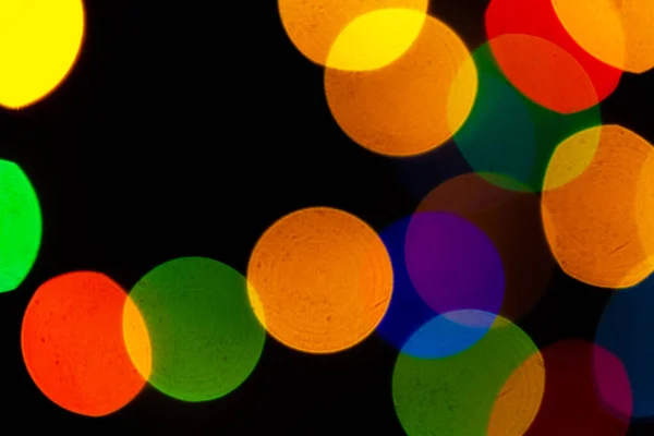 Abstract Kleurrijke Bokeh Lichten Achtergrond Kerst Decoratie Ontwerp — Stockfoto