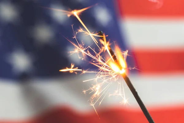 Amerikaanse Vlag Sterretjes Usa Juli Viering Achtergrond Stockfoto