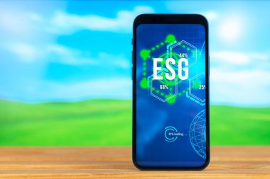 ESG konsepti. Sürdürülebilir ve etik sektörde çevre, sosyal ve yönetim. Ekoloji bakımı 