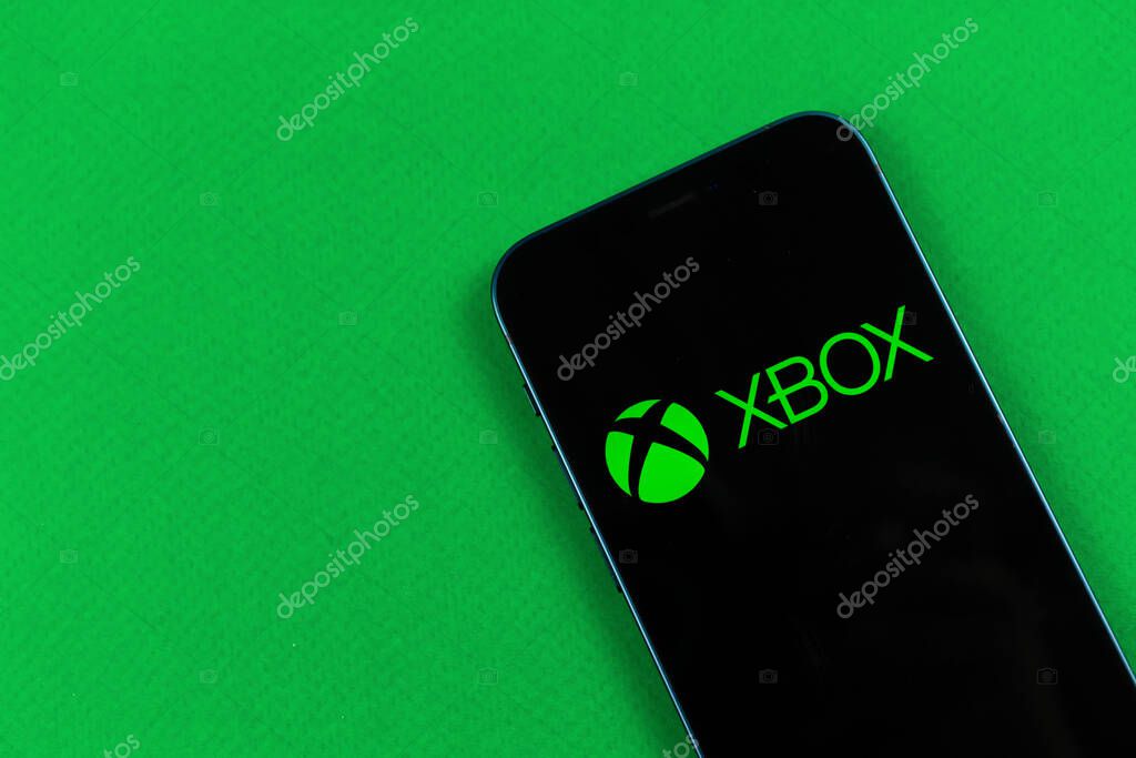Kharkov, Ukraine - January 19, 2021: Xbox logo closeup. Business, stock and trade background