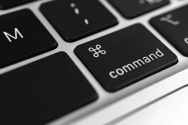 Command Key Button Keyboard Command Sign Close Modern Laptop Communication — Stock Photo, Image