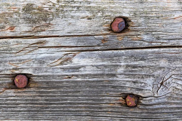 Old Wood Texture Rusty Nails Close High Detailed Background Photo — Stock Photo, Image