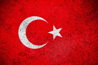 Hindi bayrağı, grunge desenli arka plan fotoğrafı. Beton duvara ulusal bayrak boyanmış 