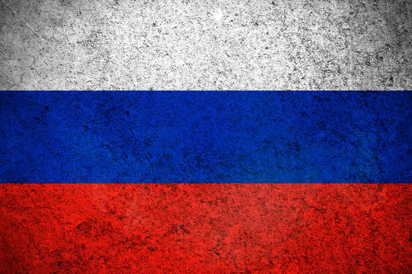 Russische Flagge Grunge Textur Hintergrundbild Nationalflagge Auf Betonwand Gemalt — Stockfoto