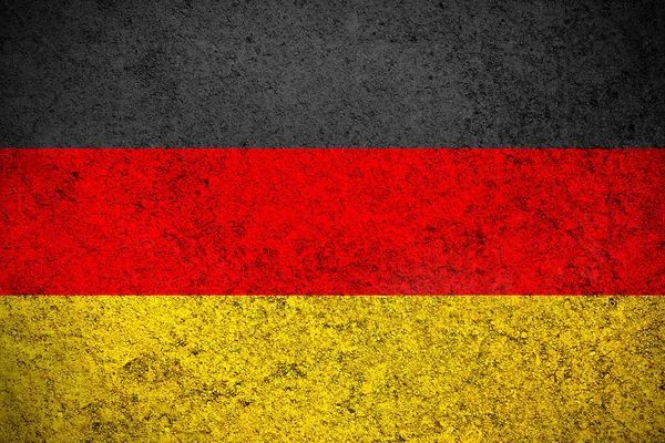 德国国旗 格子纹理背景照片 在水泥墙上涂上国旗 — 图库照片