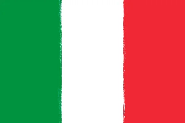 イタリアの国旗 ブラシストローク塗装国のシンボル背景イラスト画像 — ストック写真