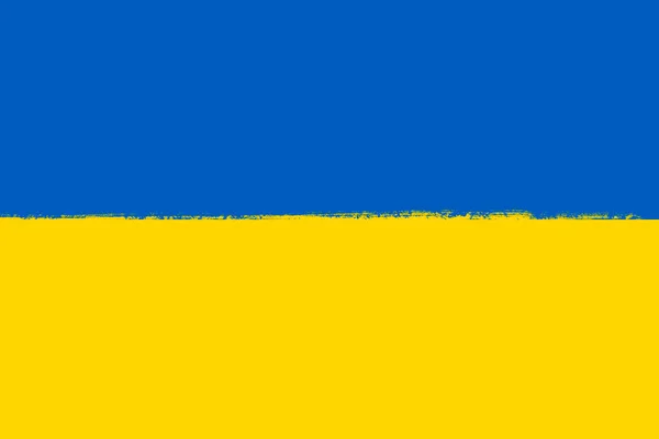 Ukrajinská Vlajka Tahy Štětcem Namalované Národní Symbol Pozadí Ilustrační Obrázek — Stock fotografie