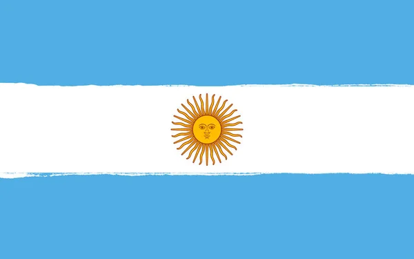 Drapeau Argentine Coups Pinceau Peint Symbole National Fond Illustration Image — Photo