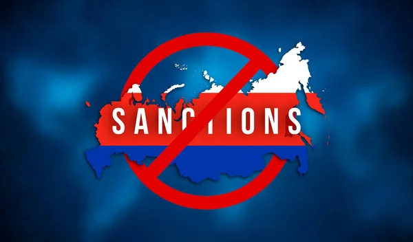 Ryska Sanktioner Koncept Bakgrund Hela Världen Mot Ryssland Krig Konflikt — Stockfoto