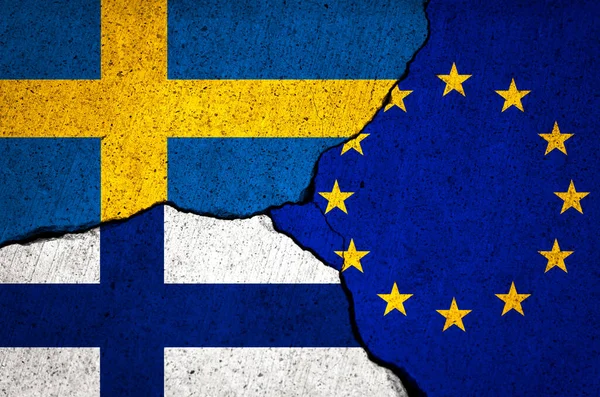 Suecia Finlandia Con Unión Europea Defensa Conflicto Militar Con Rusia —  Fotos de Stock