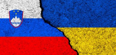 Ukrayna ve Slovenya bayrakları. Destek ve yardım, silah ve askeri teçhizat, ortaklık ve diplomasi, insani yardım ve Ukraynalı mültecilere yapılan bağışlar