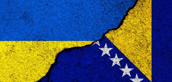 Ukrajina Vlajka Bosny Hercegoviny Podpora Pomoc Zbraně Vojenské Vybavení Partnerství — Stock fotografie