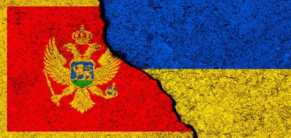 Ukraine Montenegro Flag Støtte Hjælp Våben Militært Udstyr Partnerskab Diplomati - Stock-foto