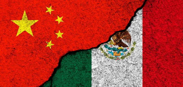 China México Banderas Fondo Concepto Política Economía Cultura Conflictos Guerra —  Fotos de Stock