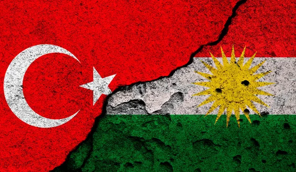 Туреччина Курдистан Військова Концепція Позаду Тріснуті Пошкоджені Бетонні Стіни Фото — стокове фото