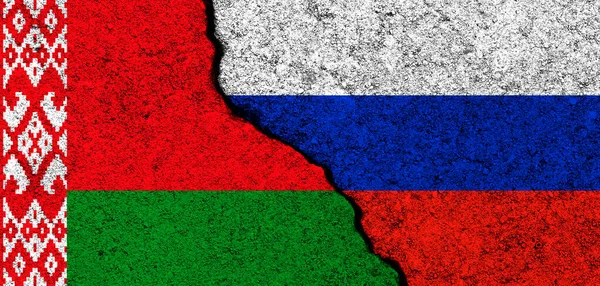 Oroszország Fehéroroszország Megjelöli Hátteret Diplomácia Politikai Konfliktus Verseny Partnerségi Együttműködési — Stock Fotó