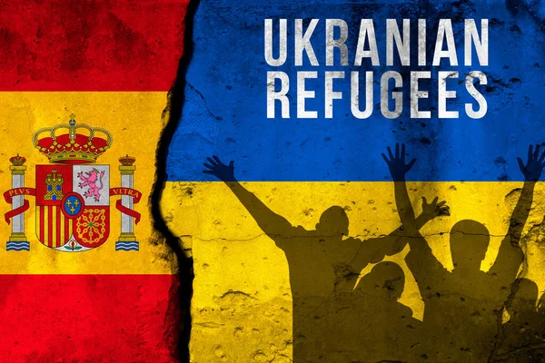 Ukrainische Flüchtlinge Nach Spanien Krieg Und Militärischer Konflikt Aggressor Russland — Stockfoto