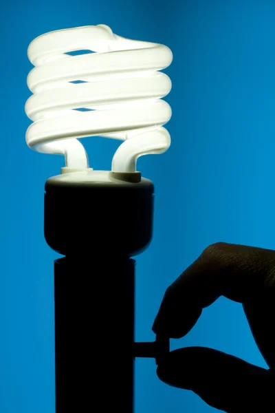 Lampadina fluorescente ad alta efficienza energetica — Foto Stock