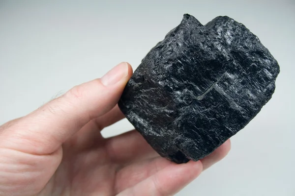 Raw Coal in Hand — Stock Photo, Image