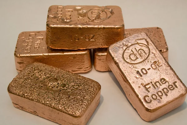 Copper Bullion Bars — Stock Photo, Image