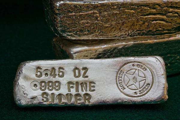 Gümüş külçe Bar külçe döktü - damgalı