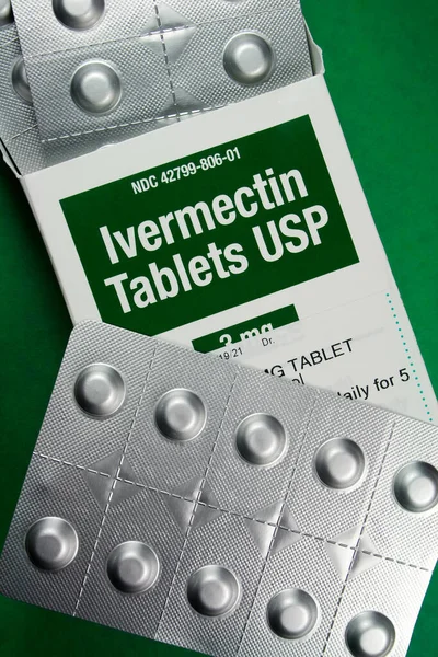 Ivermectin Tablets Antiviral Drug — Stock Photo, Image