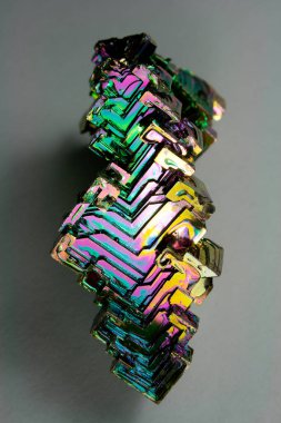 Crystalline Bismuth Metal - Iridescent Colors  clipart