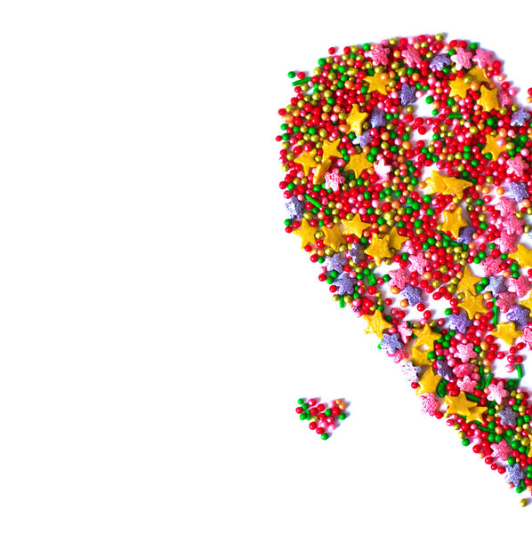 Heart, the symbol of love, postcard, frame,