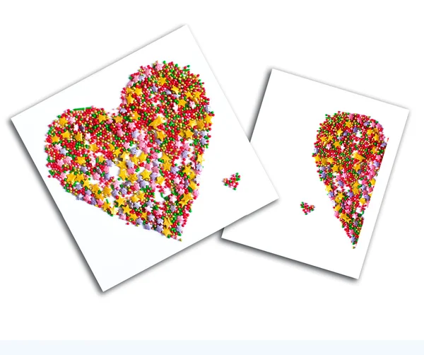 Heart, the symbol of love, postcard, frame, — Stock Photo, Image