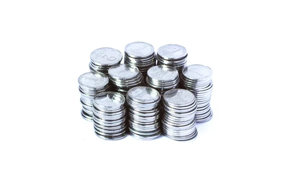 Silver coins, Finance — Stock Photo, Image