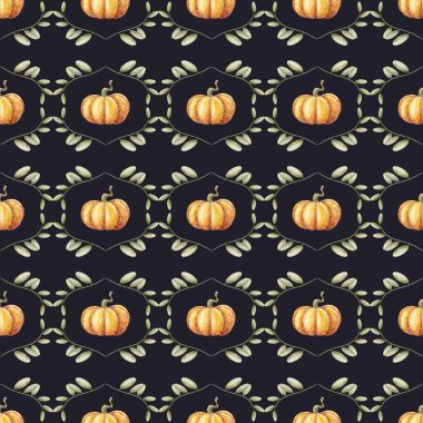 Sonbahar pürüzsüz desen. Turuncu balkabağı. Kusursuz arkaplan